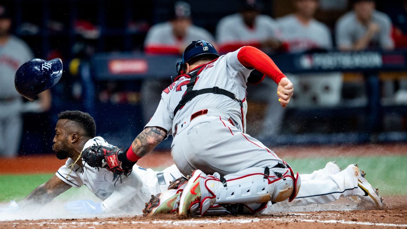 Homer, el historiador de Randy Arokiarena, roba directamente a casa, le da a los Rays más héroes de playoffs MLP