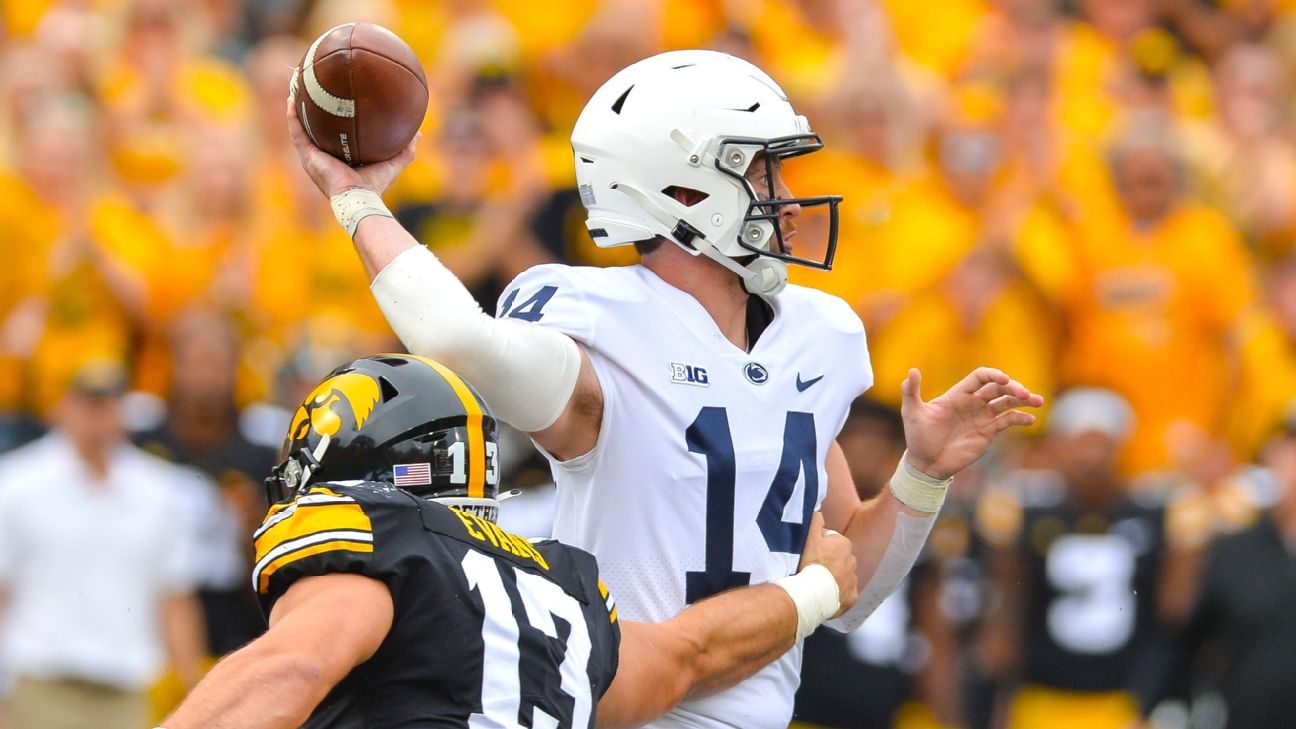Penn State QB Sean Clifford exits with unspecified injury in loss to Iowa
