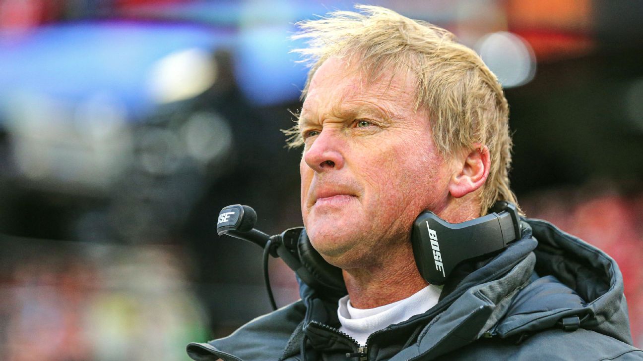 Jon Gruden suing NFL, Roger Goodell, saying they forced him out of Las Vegas Rai..