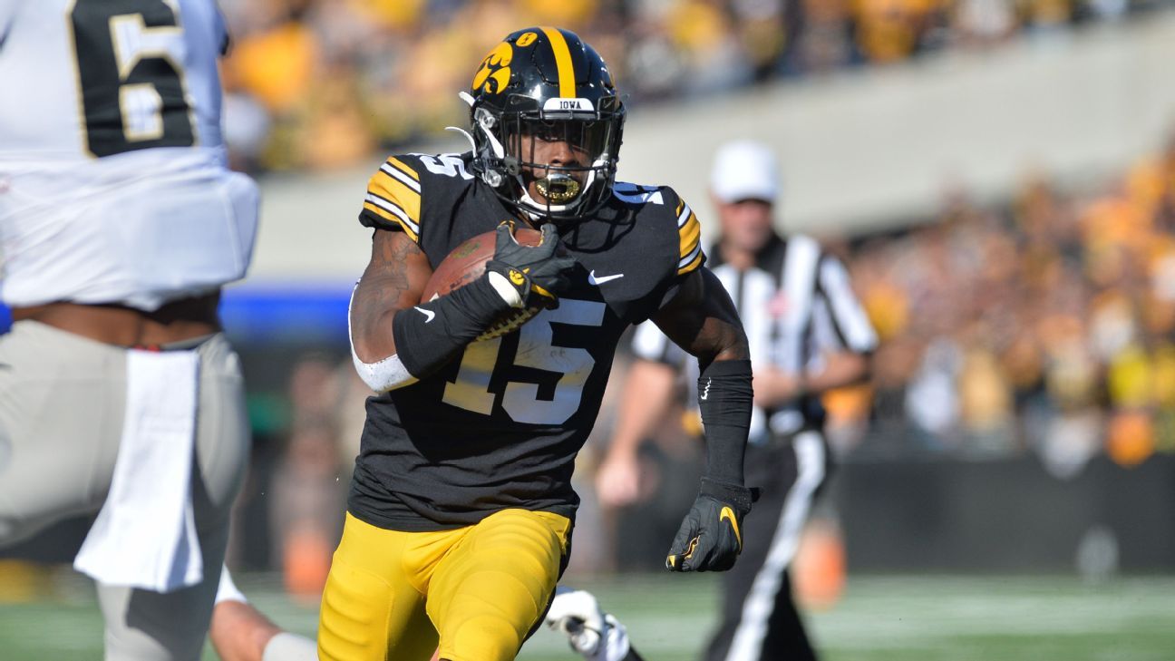 Iowa Hawkeyes running back Tyler Goodson declares for NFL draft, will ...