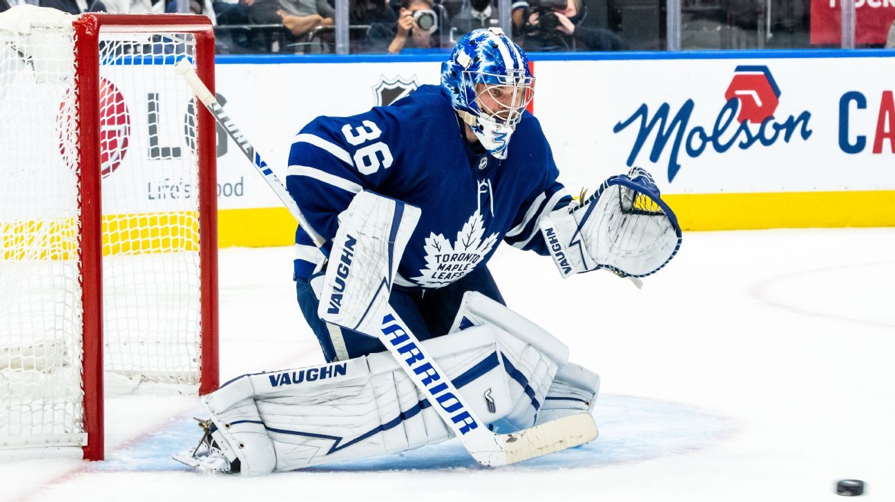 Leafs goalie Campbell (rib) out at least 2 weeks