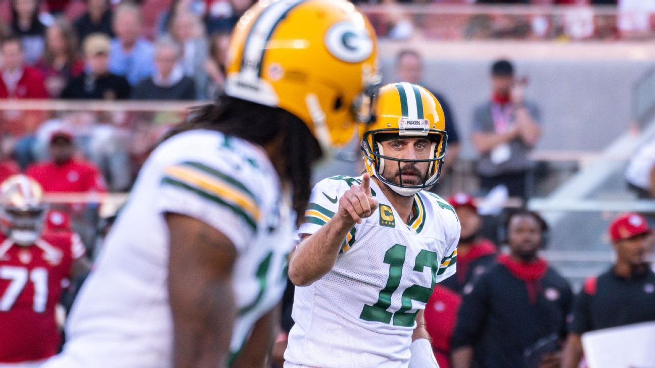 Green Bay Packers QB Aaron Rodgers hints decision on future likely by franchise tag deadline out of respect for Davante Adams
