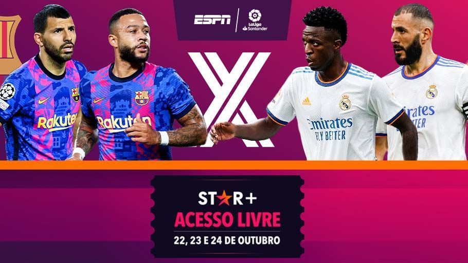 Qual canal vai passar o jogo BARCELONA X REAL MADRID (28/10)? Passa no  STAR+ ou ESPN? Veja onde assistir BARCELONA X REAL MADRID ao vivo com  imagens - Portal da Torcida