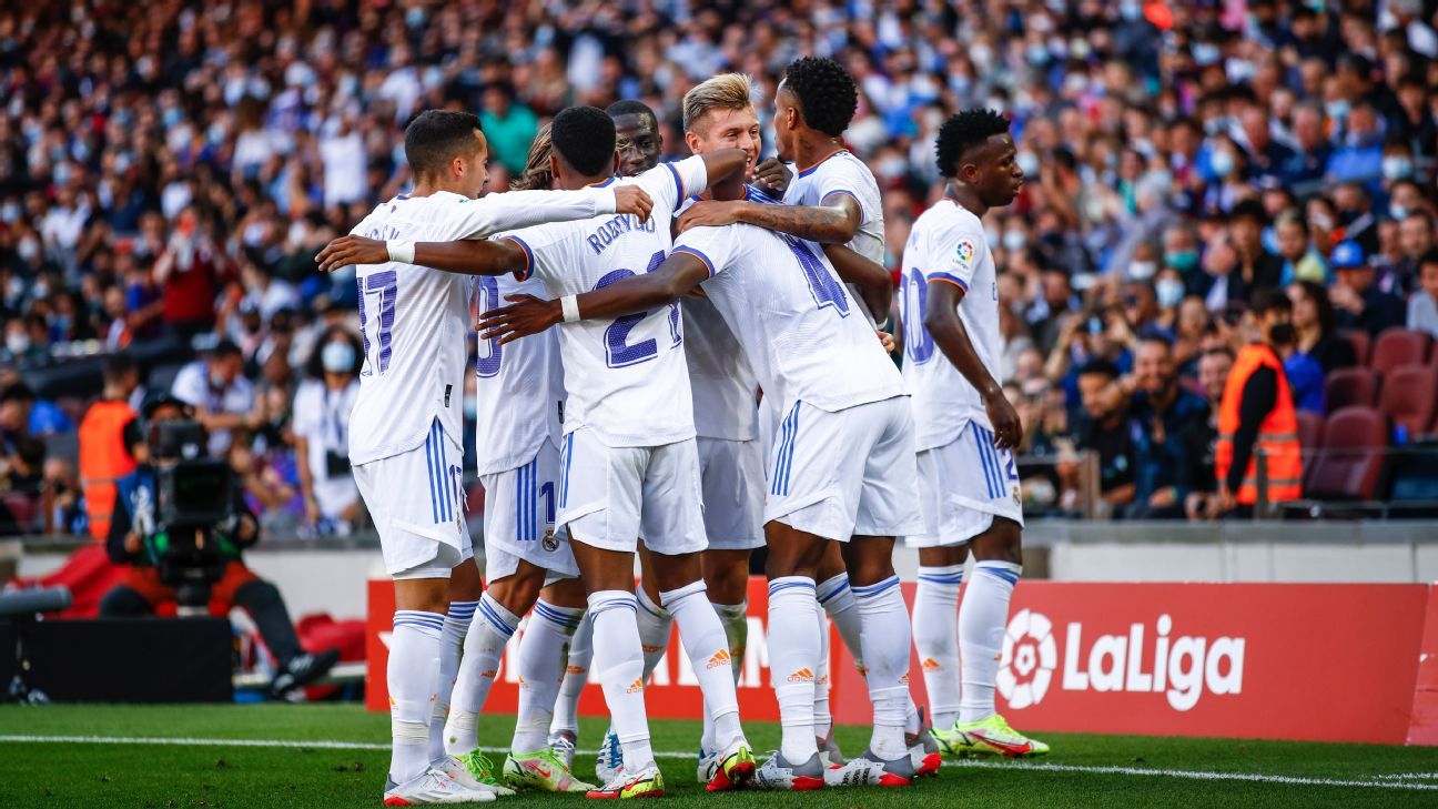 Barcelona Vs Real Madrid Football Match Summary October 24 21 Espn