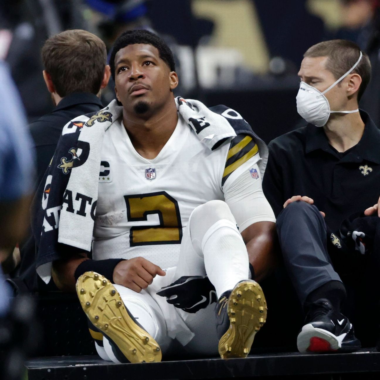 New Orleans Saints quarterback Jameis Winston has torn ACL, head coach Sean Payt..