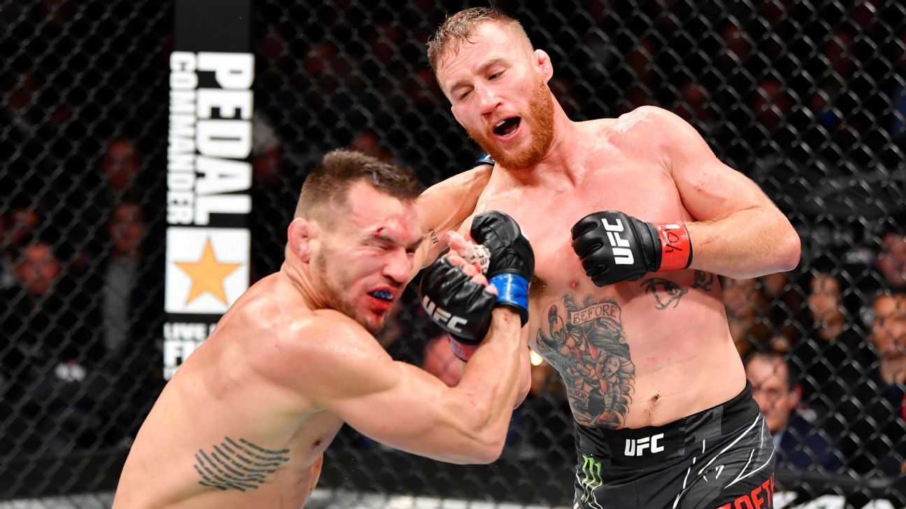 UFC 268 results Justin Gaethje tops Michael Chandler in a fight to
