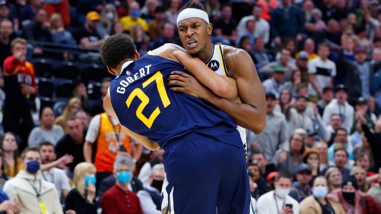Rudy Gobert, Myles Turner tussle ends in four ejections in Pacers win over Jazz