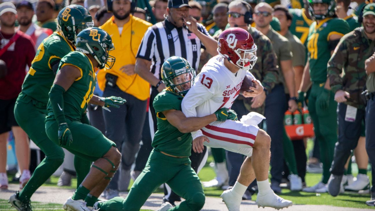 Oklahoma Suners-coach Lincoln Riley laat velddoelpunt Baylor Pierce – ‘ik accepteer het niet’