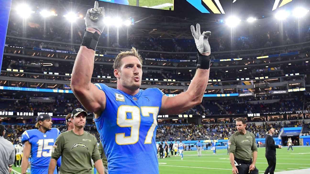 Chargers COVID list: Joey Bosa won't play Sunday after landing on NFL's  COVID-19 list