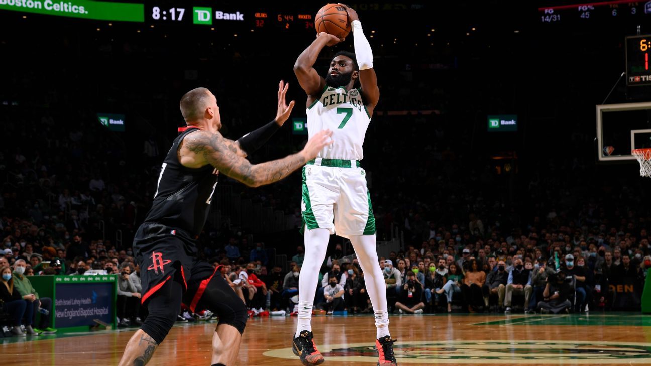 Boston Celtics' Jaylen Brown, on minutes restriction after 8-game absence, score..