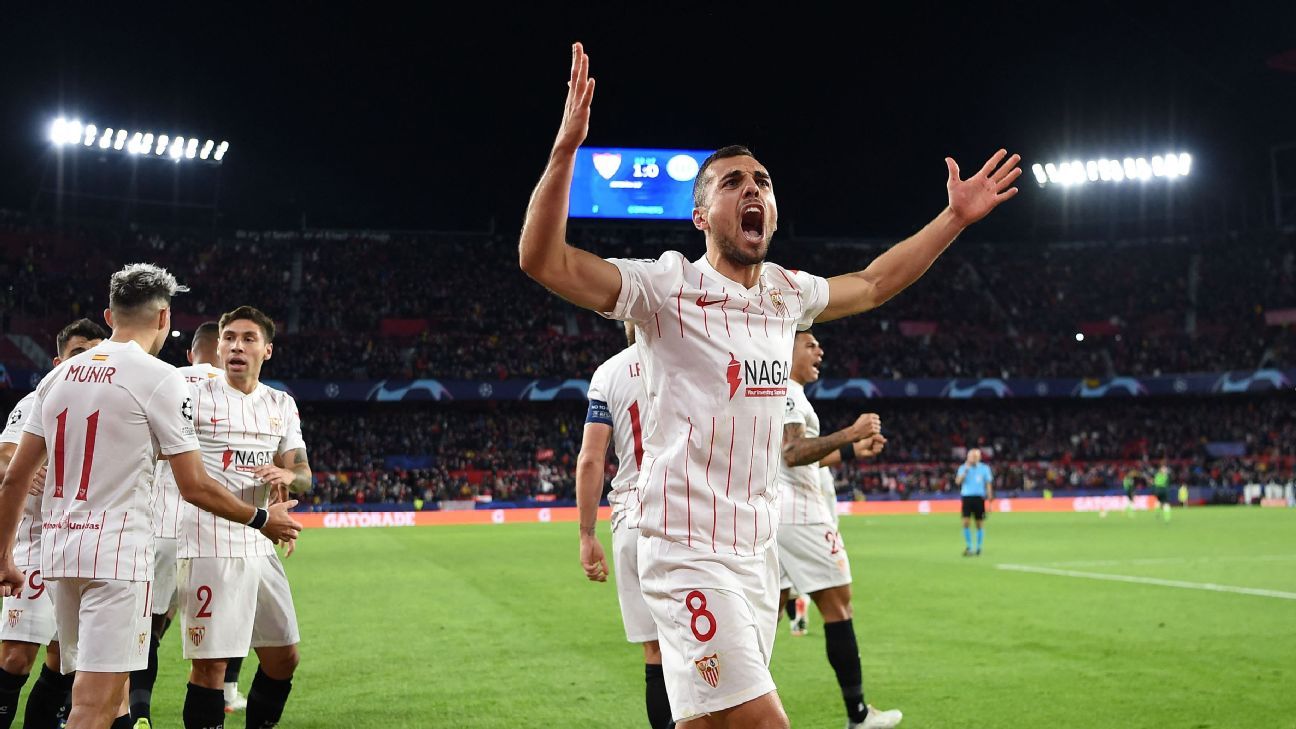 Delantero del Real Madrid vs. La Liga en la UEFA Champions League  Sevilla es un rescate