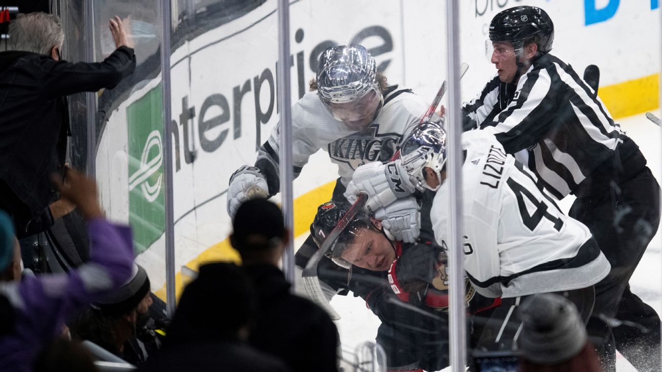 Los Angeles Kings' Brendan Lemieux ejected after Senators' Brady Tkachuk says he bit his hand