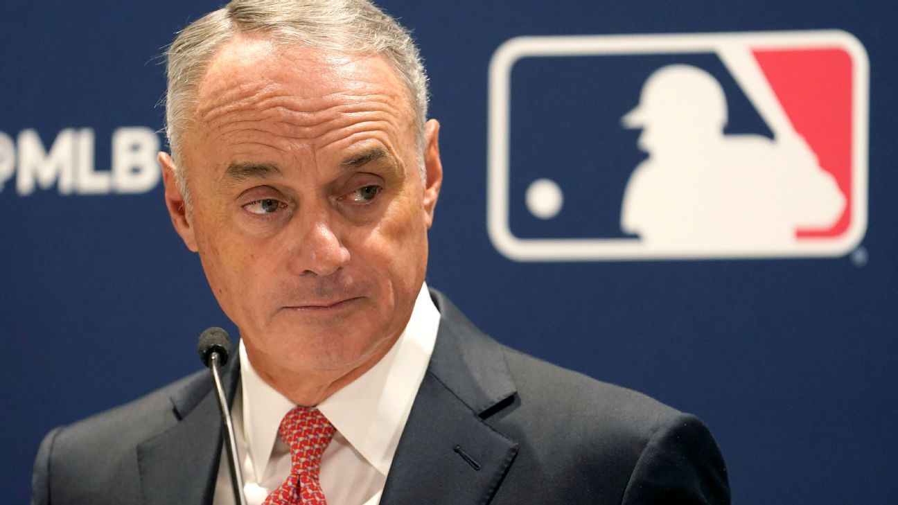 Rob Manfred says MLB urged teams not to wear Pride-themed uniforms to  'protect players' 