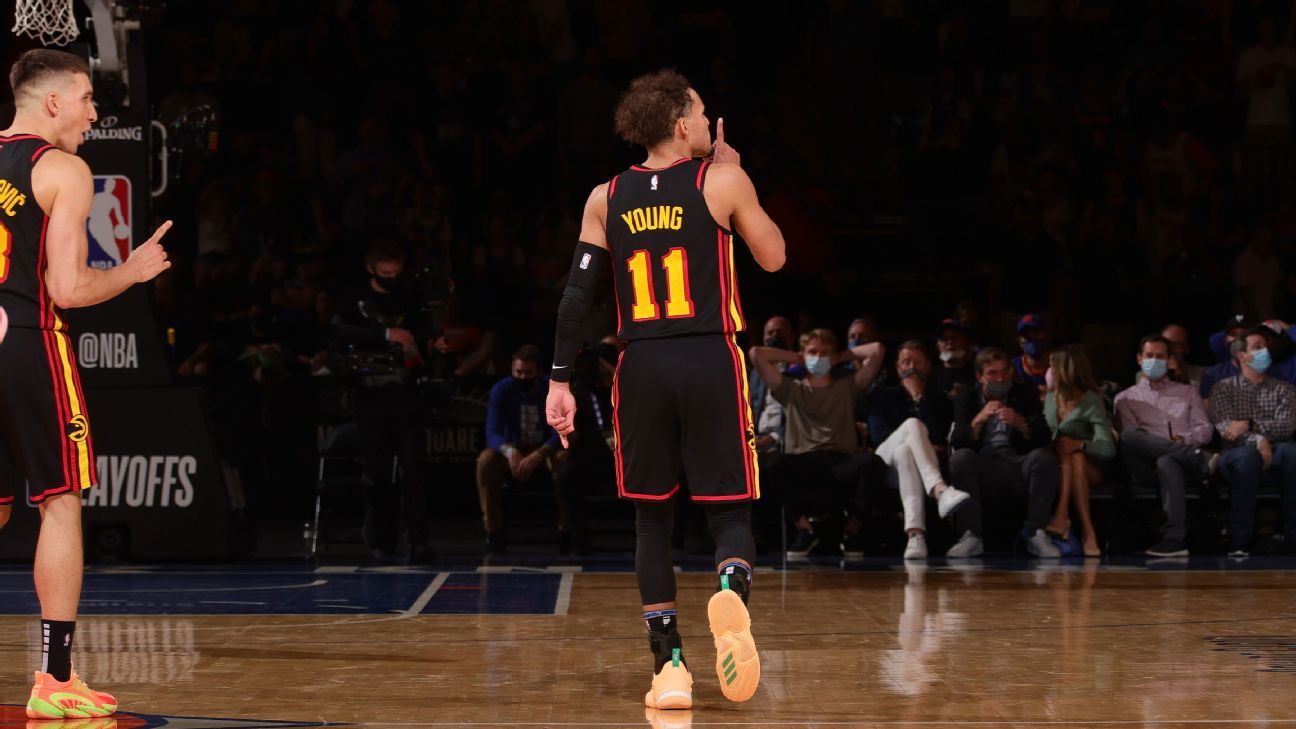 Trae Young Atlanta Hawks Game-Used #11 Black City Edition Jersey vs. New  York Knicks on May 30 2021