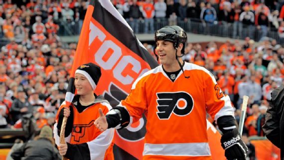 Rick Tocchet in Flyers uniform