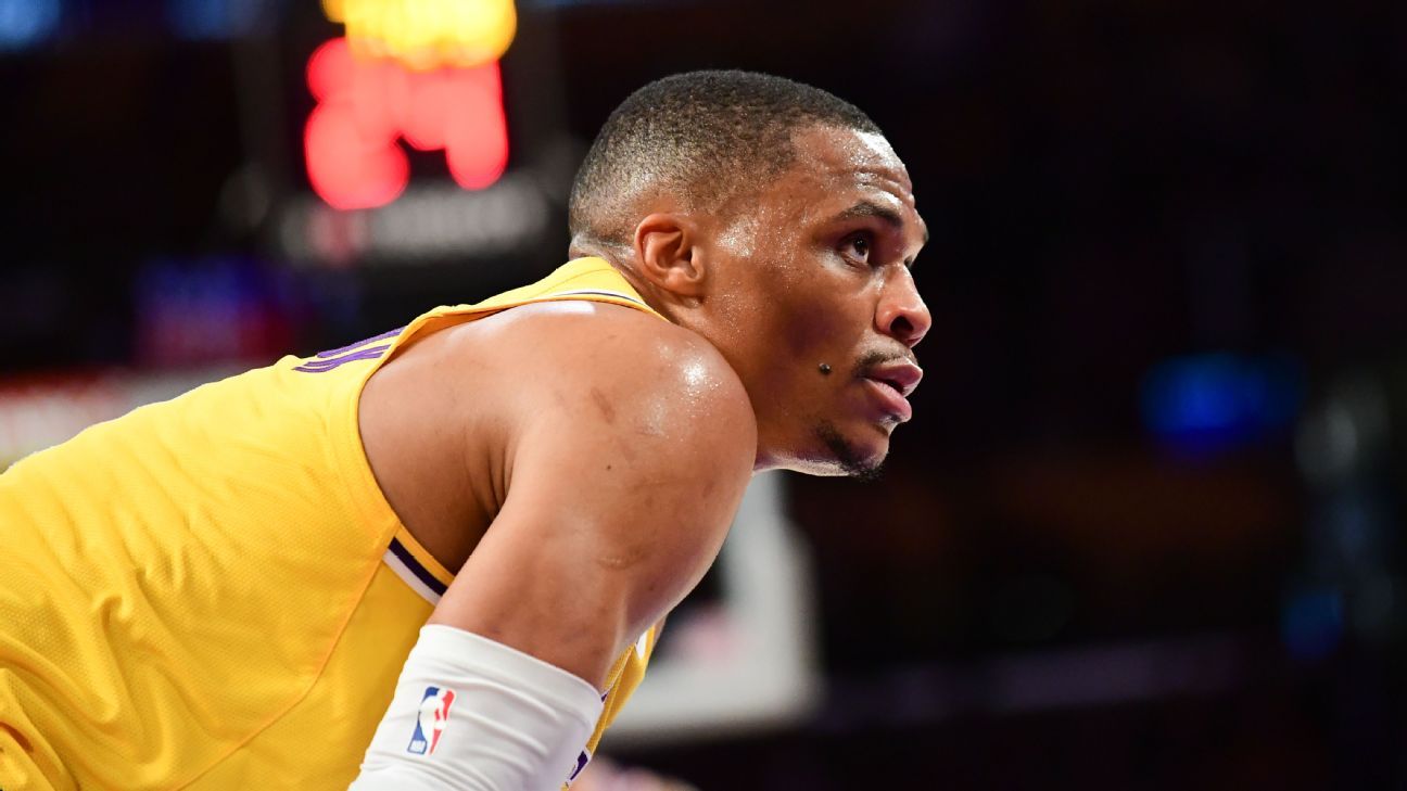 Los Angeles Lakers star Russell Westbrook benched late in loss; coach Frank Vogel had green light, sources say