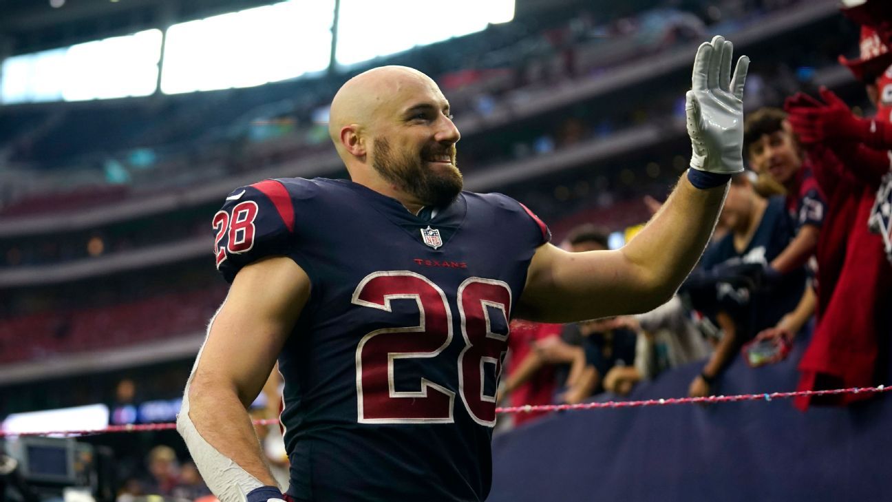 Sources - Houston Texans sign RB Rex Burkhead to contract extension through  2022 - ESPN