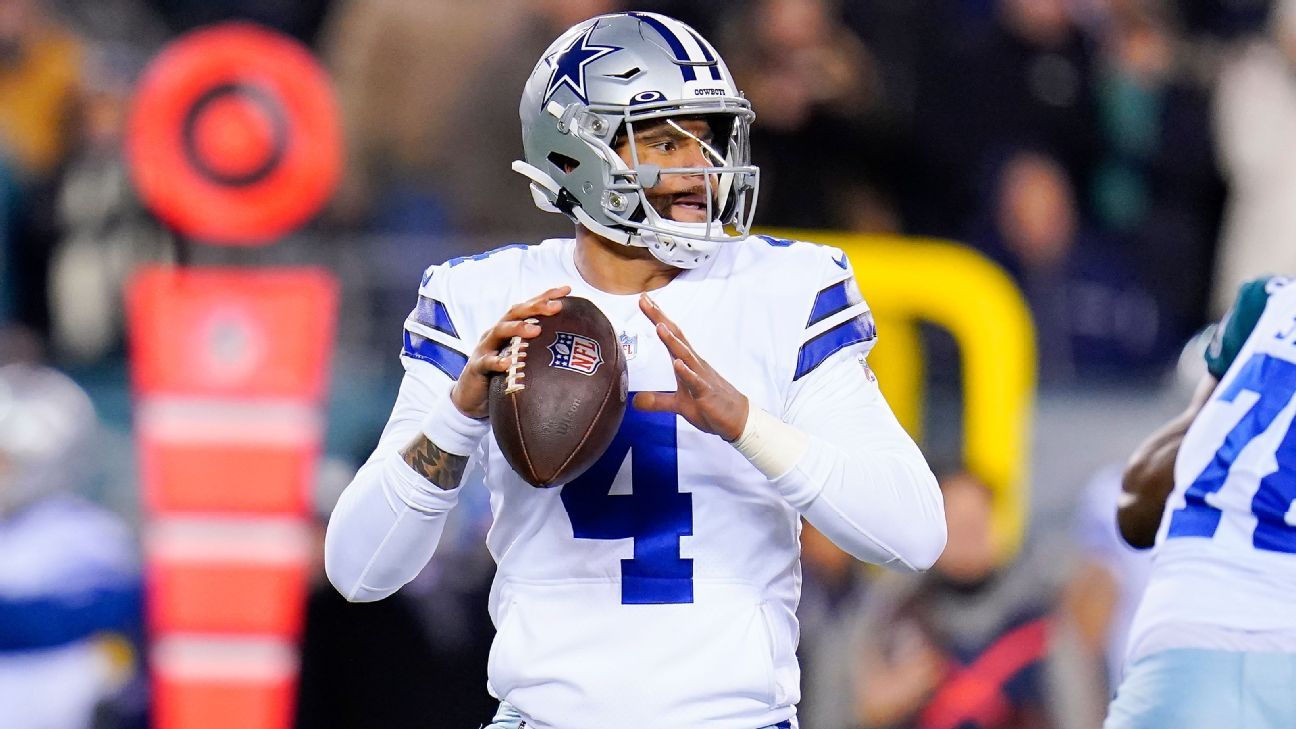 Prescott throws 5 TD passes in Cowboys' romp over Eagles