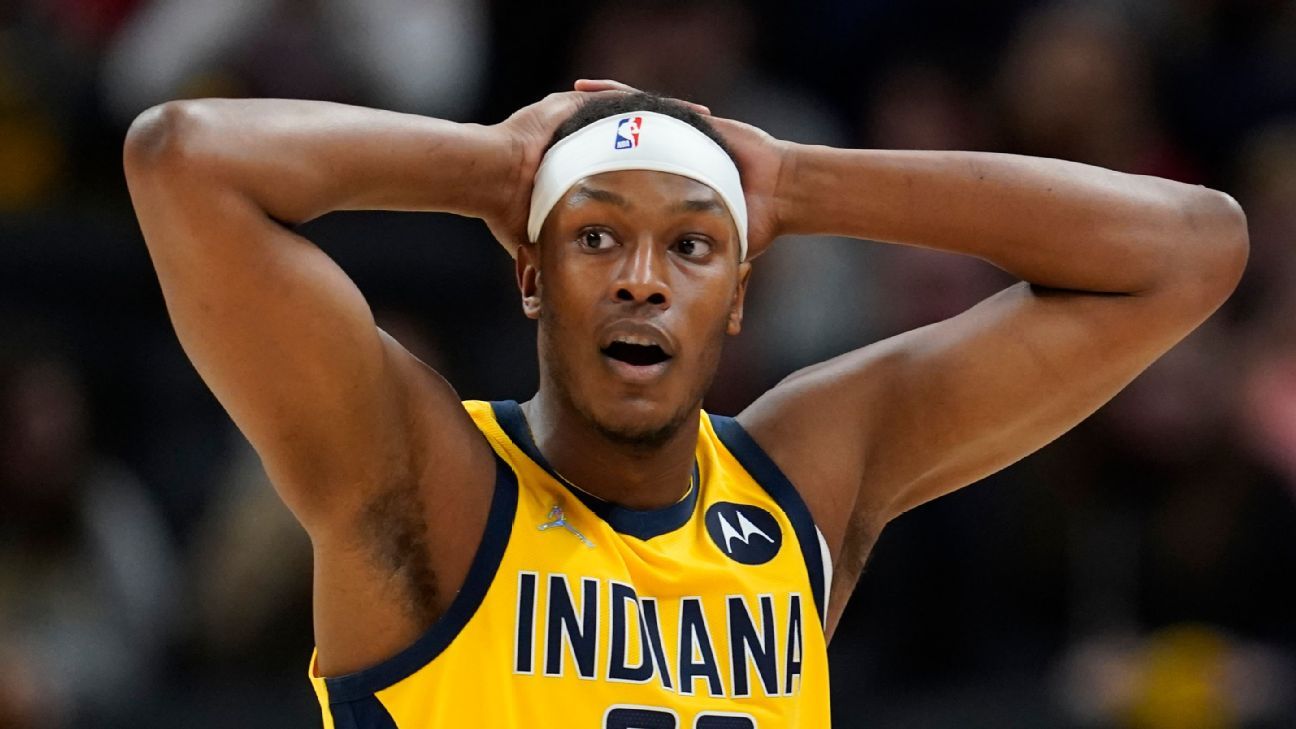 Indiana Pacers' Myles Turner has stress fracture in foot, expected to be out bey..