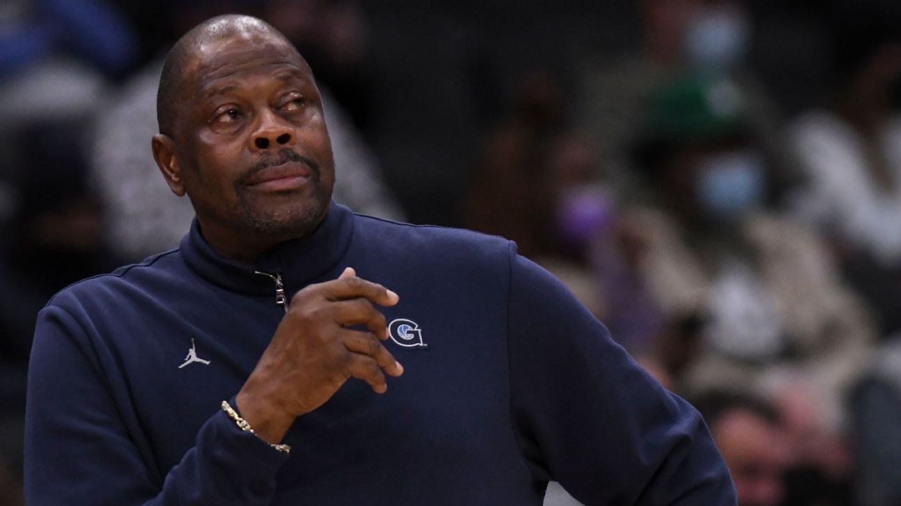 Patrick Ewing coaches men’s basketball at Georgetown