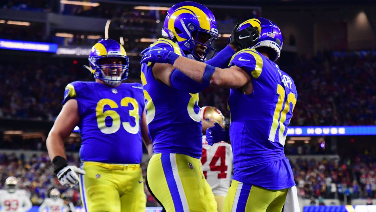 Los Angeles Rams reli untuk mengalahkan saingannya San Francisco 49ers, membuat kota kelahirannya Super Bowl LVI menjadi kenyataan