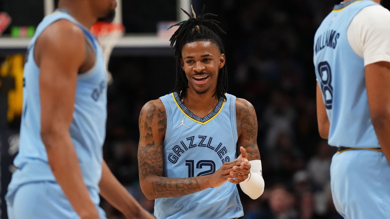 Memphis Grizzlies point guard Ja Morant honored as NBA's most improved player af..