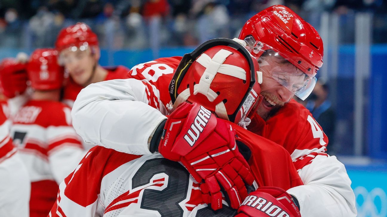 Denmark pulls off upset victory in Olympic men's hockey at Beijing Winter Games - ESPN