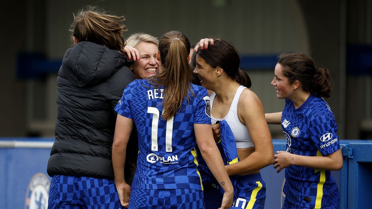 Sam Kerr (#20 Chelsea) gets booked for taking her Chelsea shirt off in  celebration of the injury time winner during the FA Barclays Womens Super  League game 
between Chelsea and Aston Villa