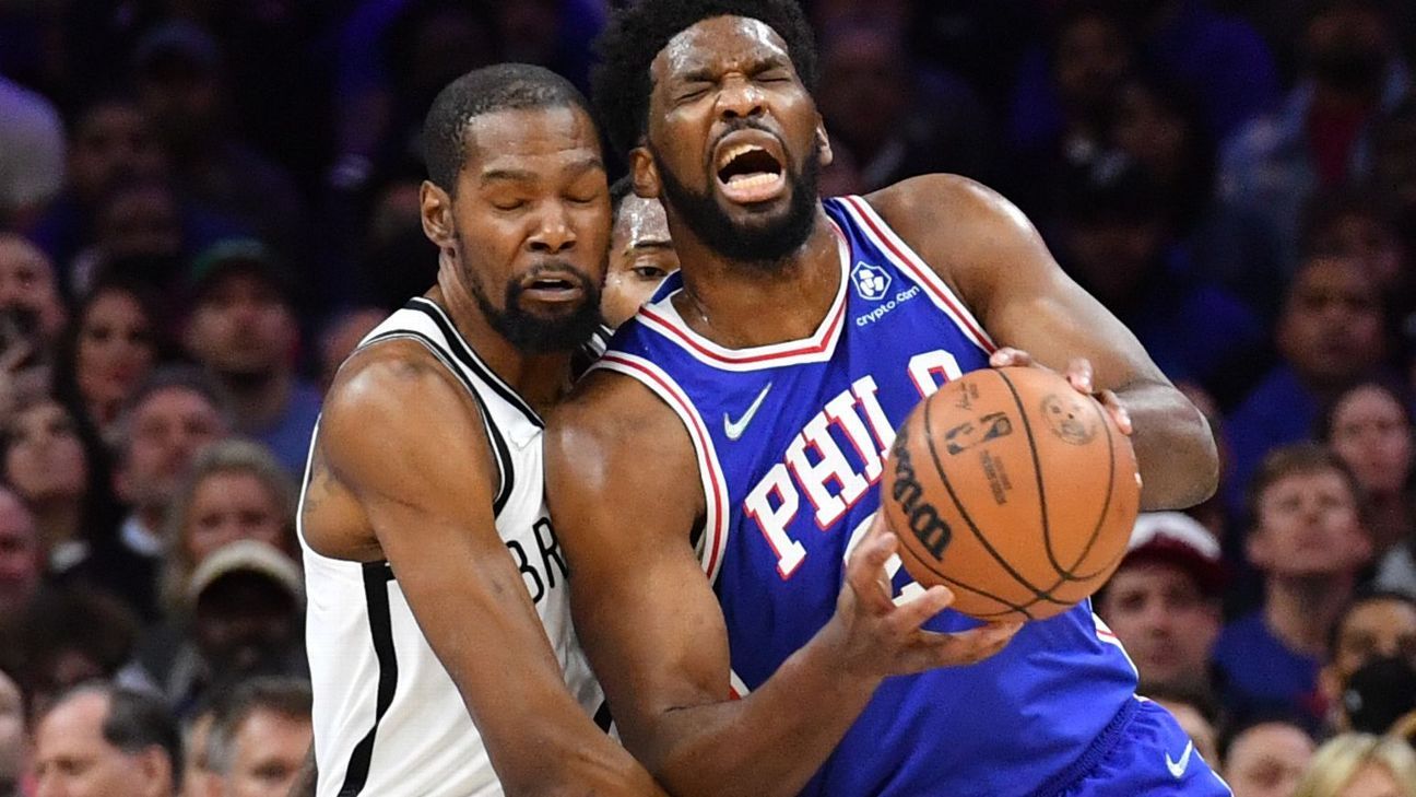 Kevin Durant would choose Joel Embiid as NBA's MVP this season, after his 'numbe..