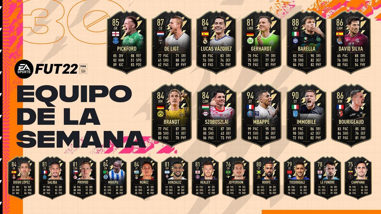 Kylian Mbappé Lidera El Totw 30 De Fifa 22 Espn