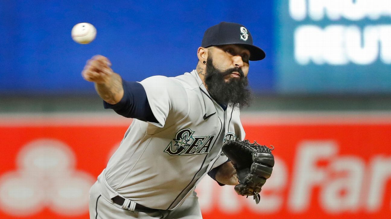 Sergio Romo with a new haircut and shaved off his beard.