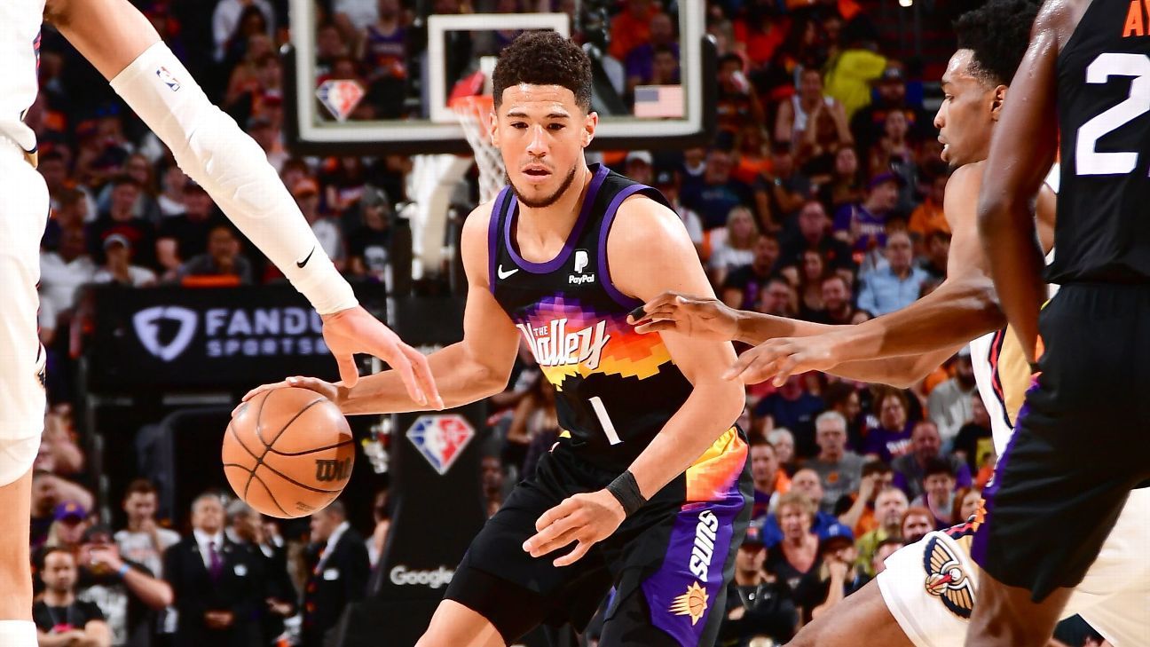 Phoenix Suns’ Devin Booker exits Game 2 loss to New Orleans Pelicans with hamstring injury – ESPN
