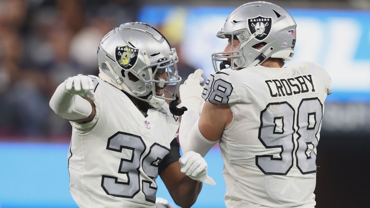 3 Las Vegas Raiders land on ESPN's top 100 players list