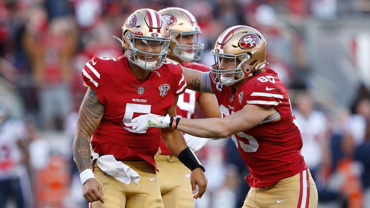 49ers: Trey Lance on why George Kittle is toughest player to throw to