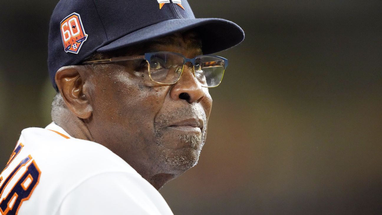 World Series: Astros manager Dusty Baker's wristbands on display