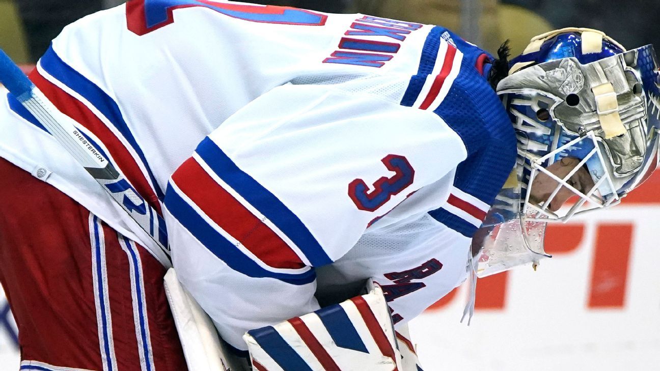 Down 3-1, New York Rangers stick with struggling Igor Shesterkin, still 'the bes..