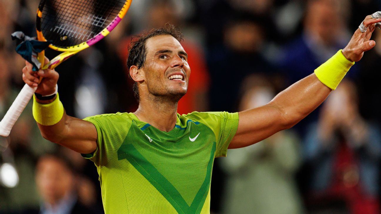 Rafael Nadal, 35, reaches 300 career Grand Slam match wins <a href='https://www.ernestech.com/news/search?query=Rafael Nadal, 35, reaches 300 career Grand Slam match wins ' class='bg-warning text-decoration-none pr-2 pl-2 rounded-pill' data-toggle='tooltip' title='This result is because of this keyword'>at</a> French Open, &#x27;the most important tournament of the year for me&#x27;
