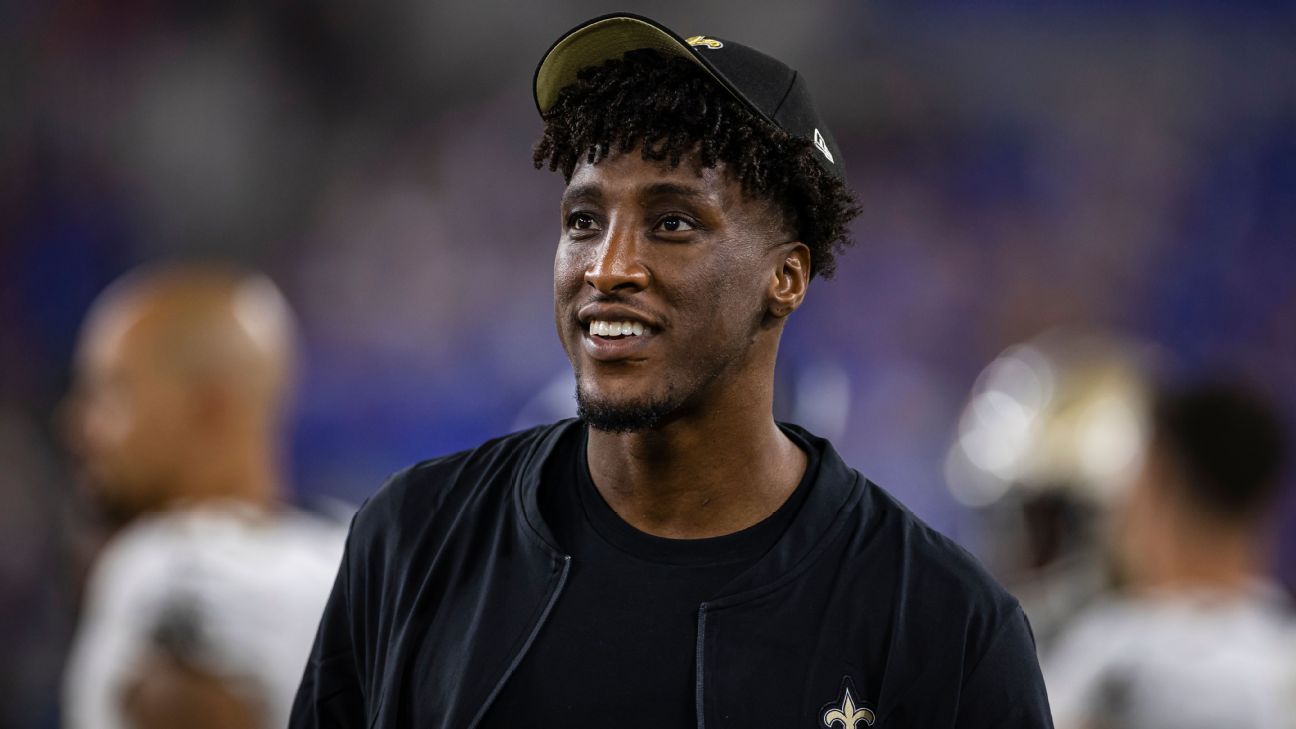 «Michael Thomas de» New Orleans Saints «espera estar listo para el campo de entrenamiento», dice el entrenador Dennis Allen.  James Winston ya está en el campo