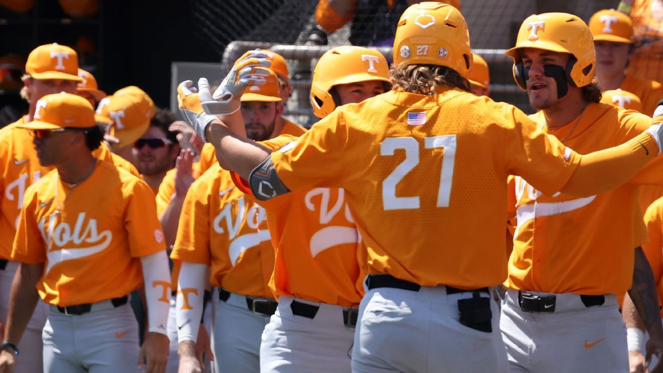 Top-seeded Tennessee Volunteers bounce back, even series with win at NCAA baseba..