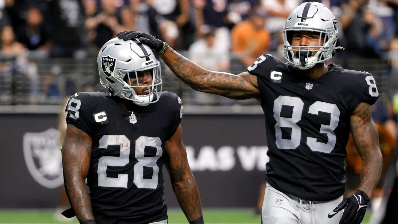 josh-jacobs-darren-waller-not-letting-contract-thoughts-interfere-espn-las-vegas-raiders-blog-espn