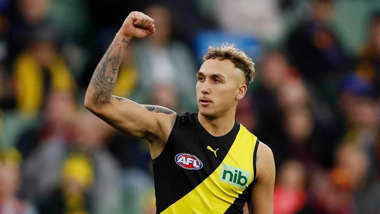 AFL Richmond Tigers star Shai Bolton re-signs until 2028 - ESPN