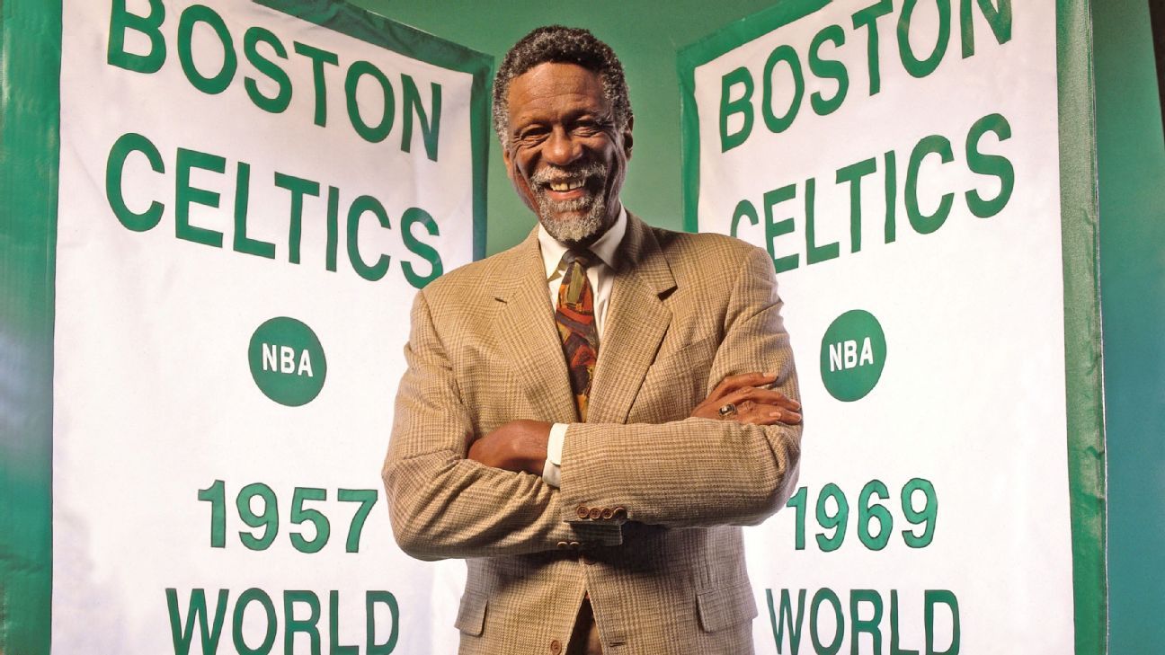 Warriors retire Bill Russell's No. 6 jersey before game against Celtics