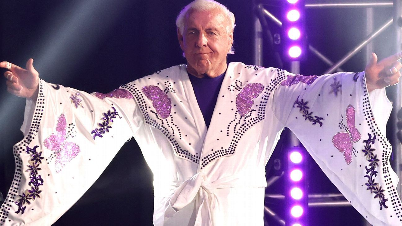 Ric Flair, 73, handles 'pressure,' authors classic performance in winning his fi..