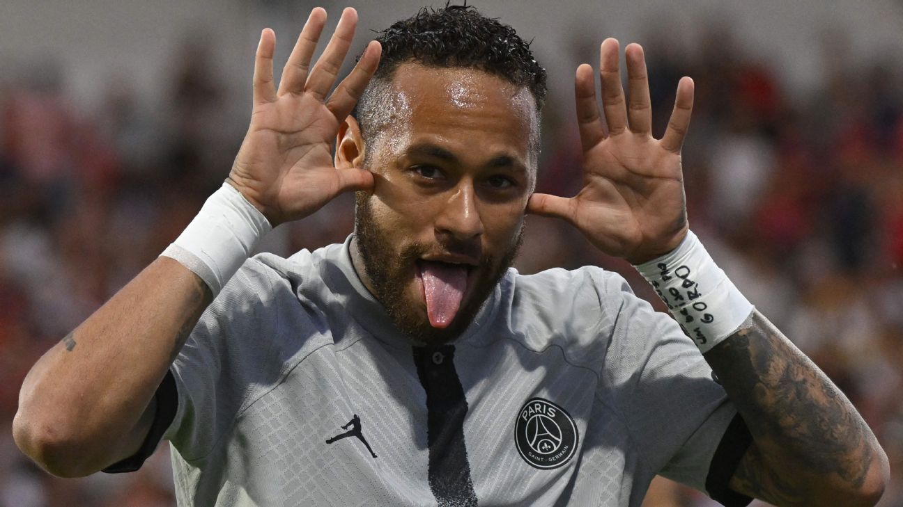 Neymar faz o 1º gol do PSG no Francês 2022/23 e homenageia Jô Soares em ...