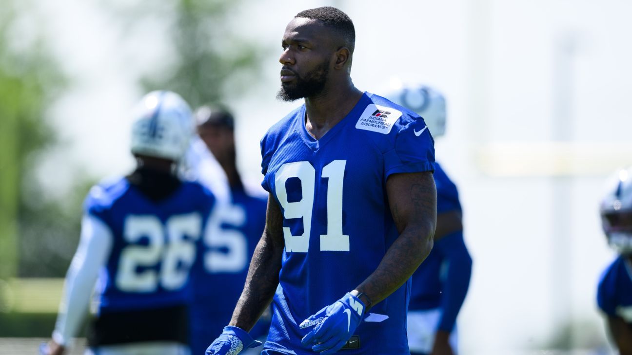 Indianapolis Colts defensive end Yannick Ngakoue at Training Camp