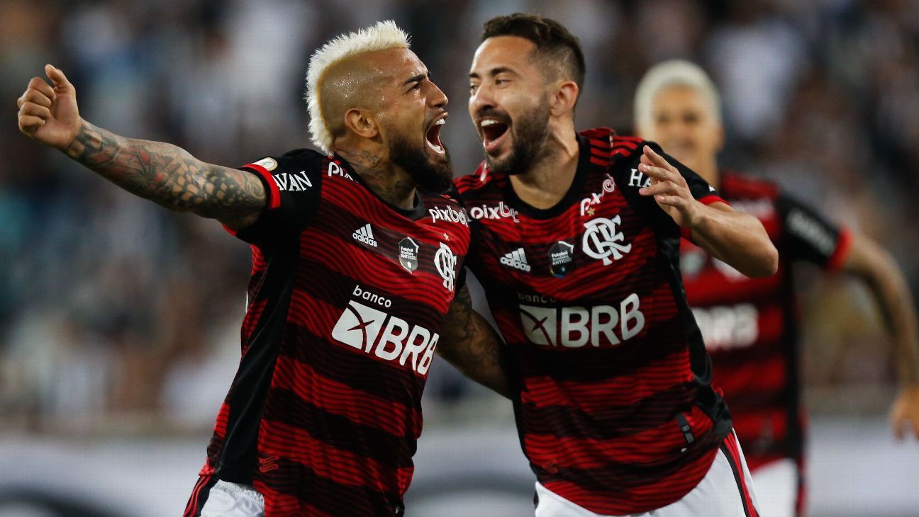 Flamengo misto vence o Botafogo com gol de Vidal e diminui vantagem do  Palmeiras na ponta do Brasileir&Atilde;&pound;o