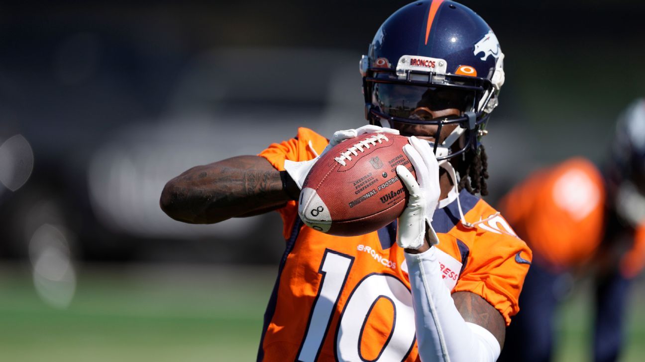 Jerry Jeudy, KJ Hamler out again for Broncos vs. Carolina