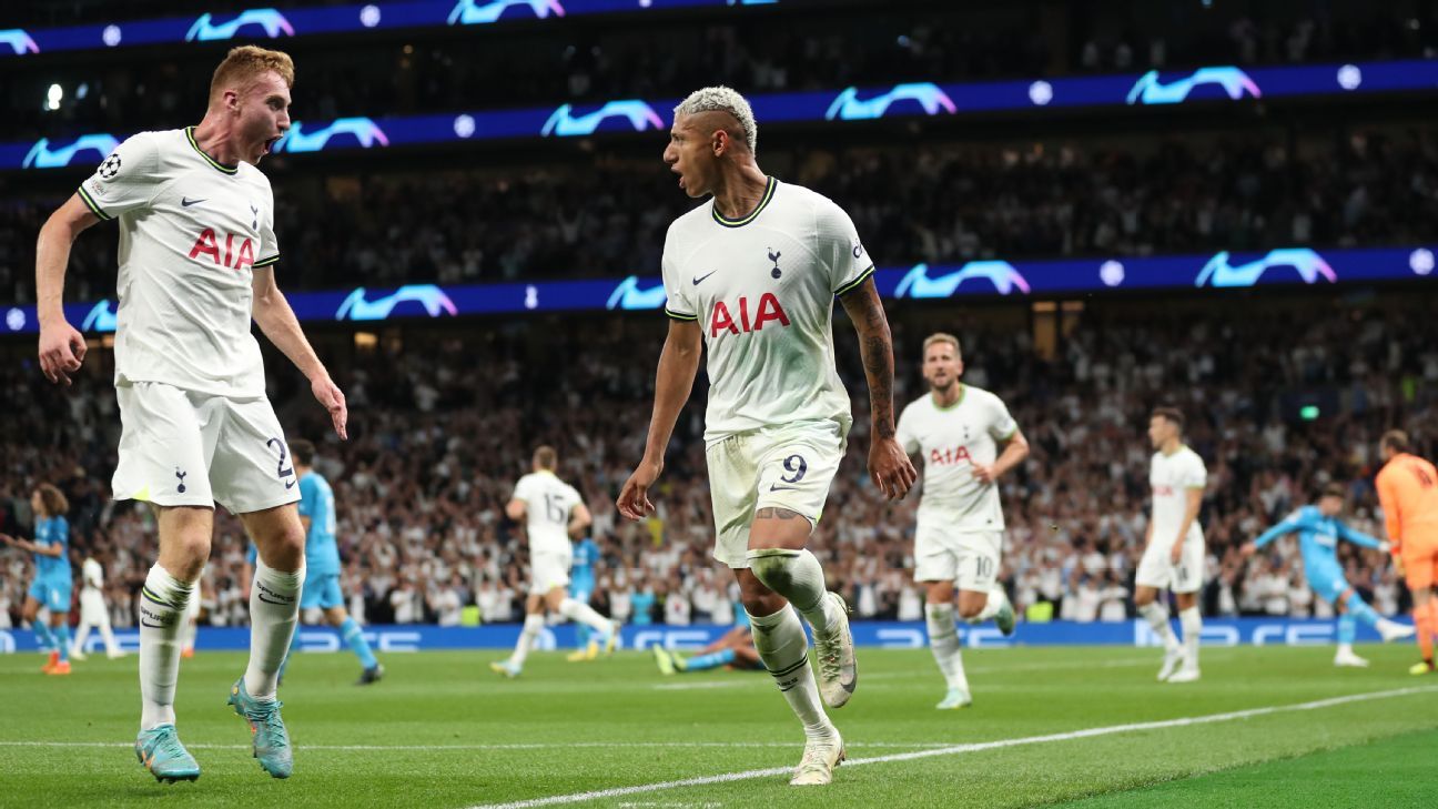 Richarlison rises up in Tottenham's Champions League win over Marseille but Son ..