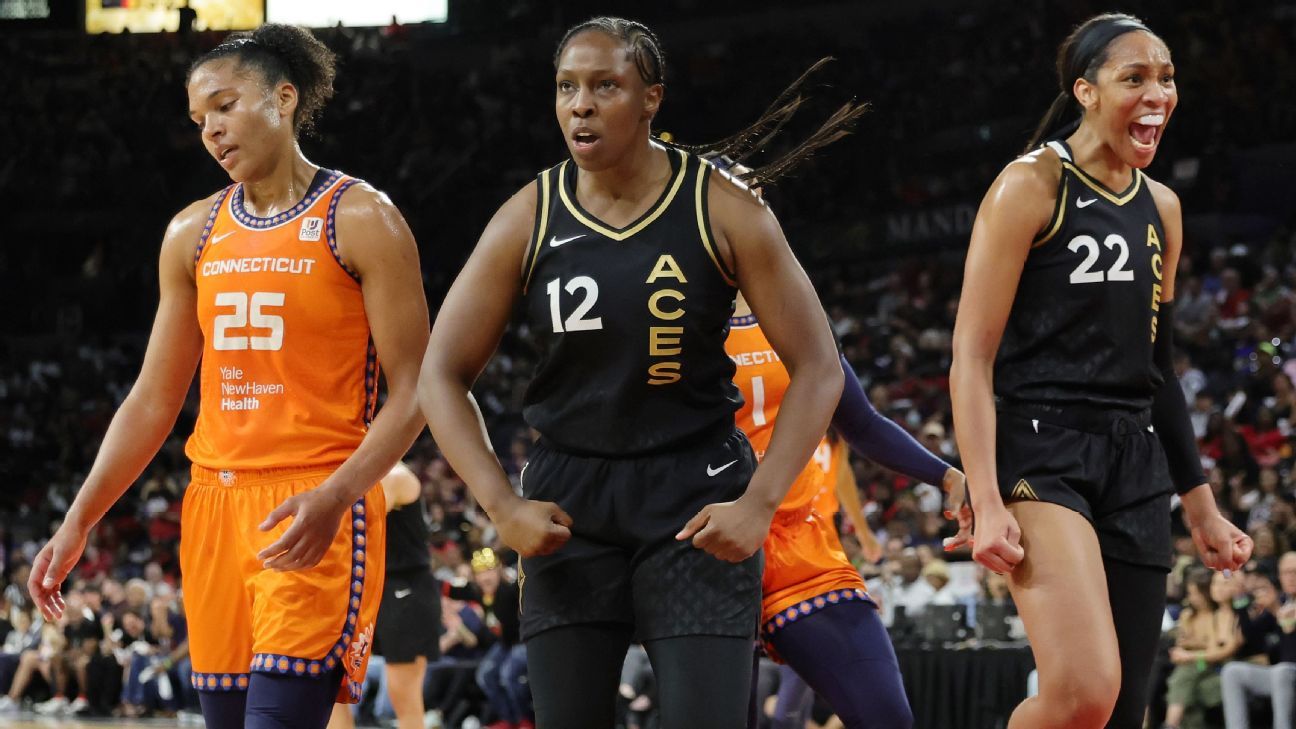 Gray's hot hand helps put Las Vegas Aces on brink of first WNBA title