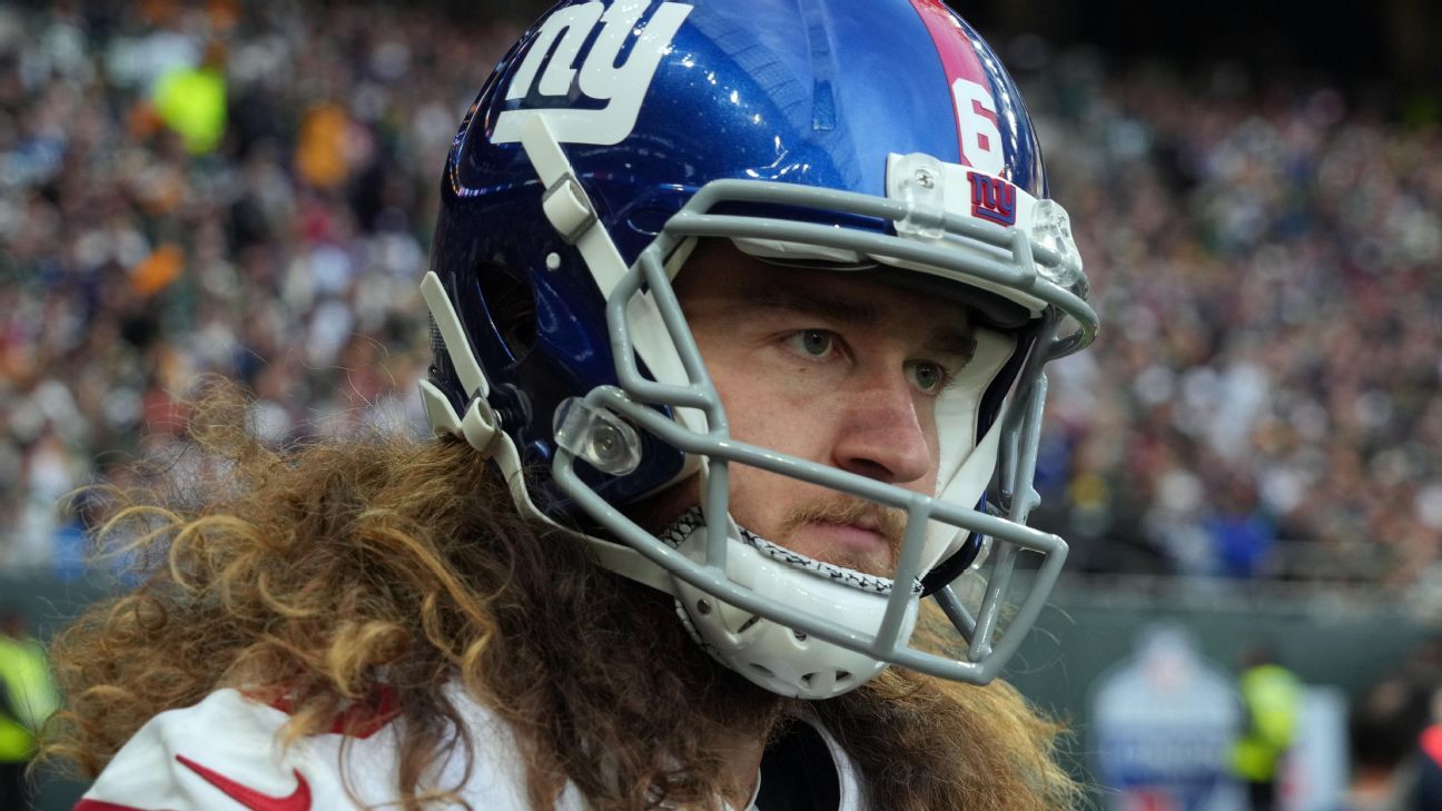 Sources: Giants punter not yet back from London